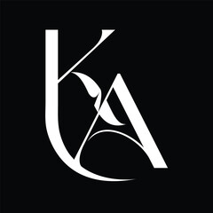 Initial letter KA logo design