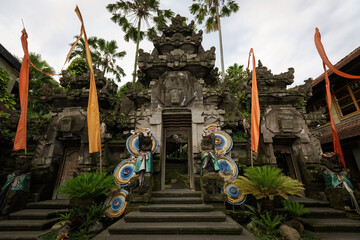 Details of Saraswati Water temple internal view in Ubud, Bali, Indonesia
