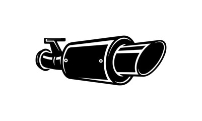 Car Exhaust Muffler Silhouette Design