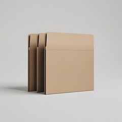 Mockup Blank Paperboard CD Or DVD Sleeve Open Like Book