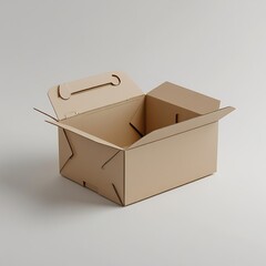 Dynamic Shot Blank Folding Box (carton) Process Being Assembled Isolated