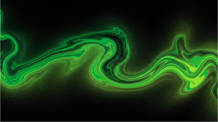 A swirling green liquid flows through a dark environment viewed from above.