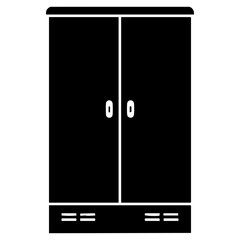 Simple wooden closet design with two doors