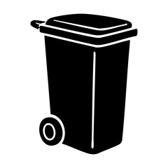 Trash bin with lid in a simple design style