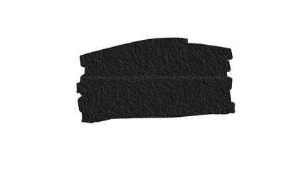 Black abstract textured shape on a transparent background, design element for graphics, posters, banners, and digital art projects.