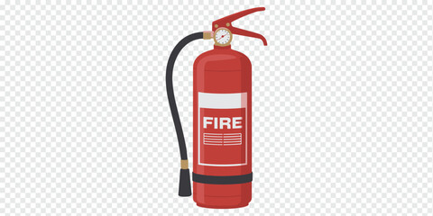 Red Fire Extinguisher for Emergency Safety, fire safety concept
