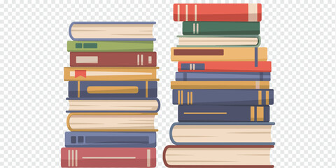 Stacks of Colorful Books, education and learning concept