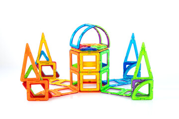 Detailed View of Multicolor Taj Mahal Magnetic Tile Assembly