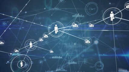 Animated video showcases a global network of connections in a digital interface. - Powered by Adobe