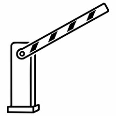 Barrier arm at an entrance for vehicle control