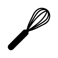 Obraz premium Simple graphic illustration of a balloon whisk for mixing and beating