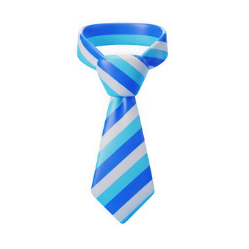 3d rendered blue striped necktie