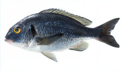 Obraz premium Fresh Fish Isolated on White Background