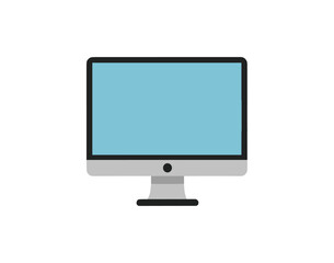 Fototapeta premium Modern flat style computer monitor icon on white background