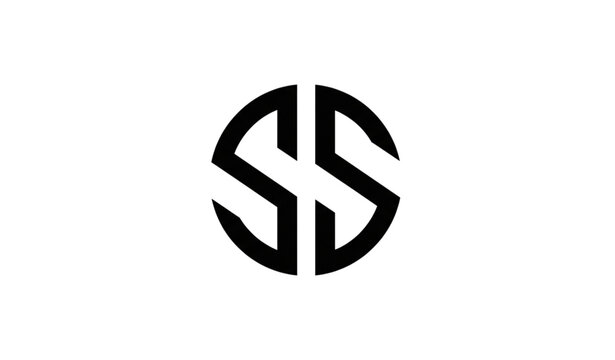 trendy minimal ss letter circular sports brand logo vector, prompt