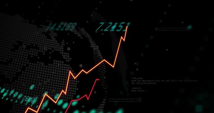 Animation of red pattern over data processing