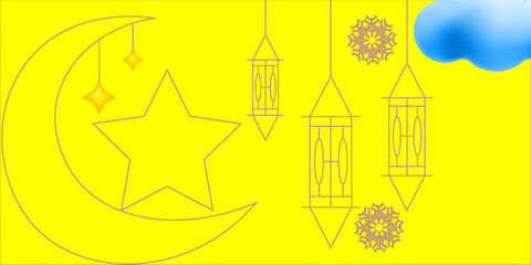 Eid mubarak design. Vector illustration