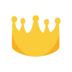 Crown icon, isolated on white background. King, queen cartoon crown. Vector illustration