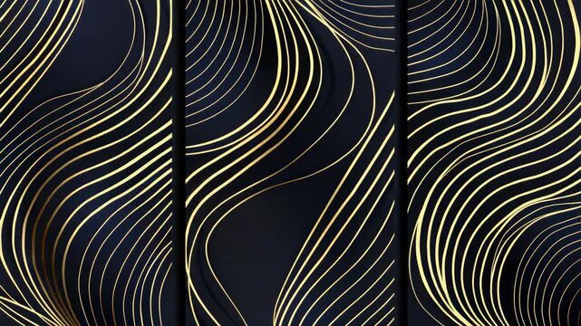 An abstract piece of wall art with geometric patterns and light reflections on a dark background.