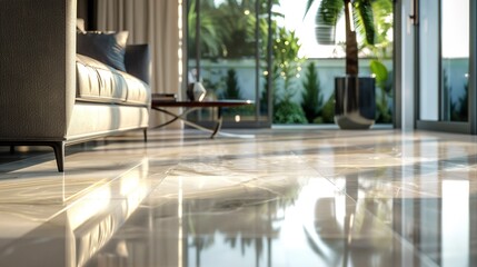 A photo of a spotless living room floor.