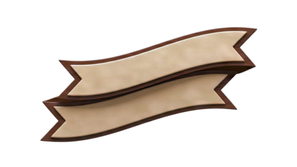 Layered Wooden Ribbon Banner Design