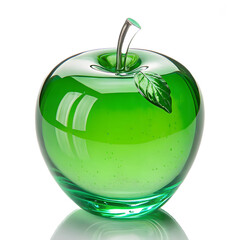 green apple in a glass
