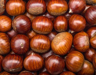 Fototapeta premium Sweet chestnut texture background.