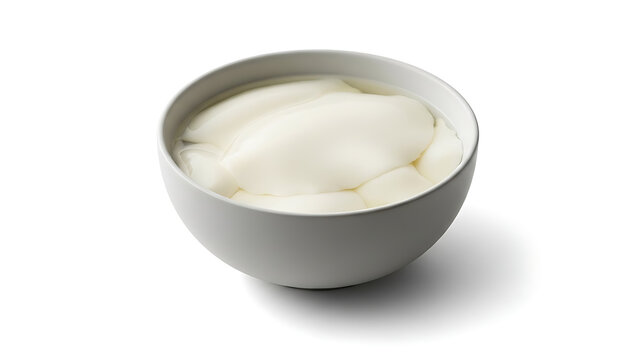 Silken soft tofu in a grey ceramic bowl, traditional asian soy bean curd dessert or side dish, healthy vegan protein source for nutritious breakfast.