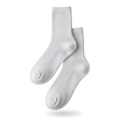 Fototapeta premium Pair of white ankle socks on white.