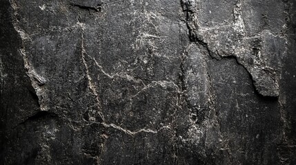 Distressed Dark Stone with Eroded Rocky Outcrop Background Texture for Industrial Design