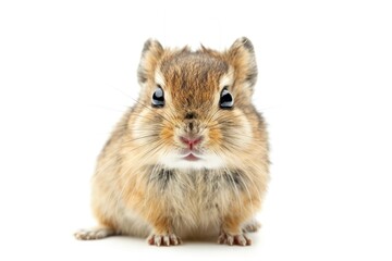 Obraz premium Adorable chipmunk on white background