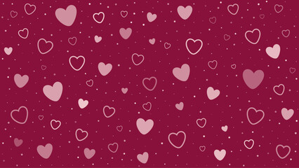 Valentine's Day seamless pattern featuring delicate hearts in soft pink tones ideal for romantic backgrounds, textile prints, and modern celebration designs with love motifs