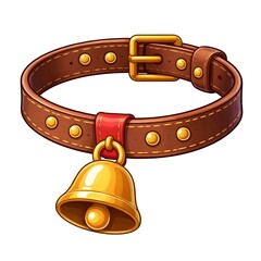 old leather belt isolated