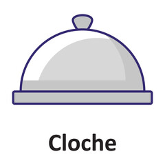 Obraz premium Cloche Vector icon which can easily modify or edit