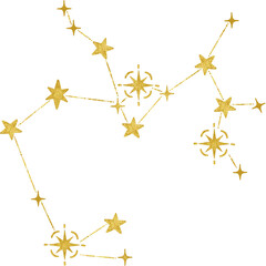 Hand drawn Sagittarius  constellation © Wipawee