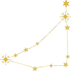 Hand drawn Capricorn constellation © Wipawee