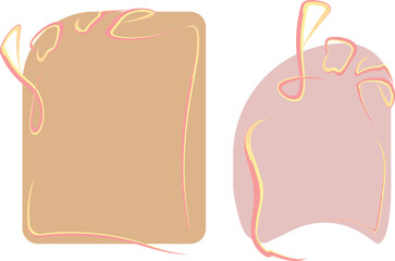 pastel colors creative love pattern valentines day style frames banners