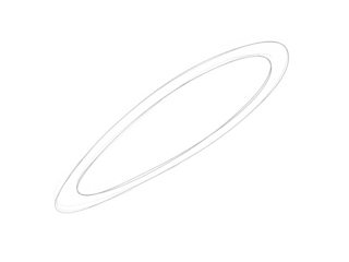 Simple ring shape illustration with dashed lines on transparent background