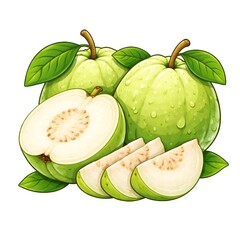 ripe melon with green leaves