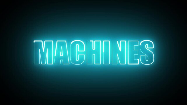 MACHINES TITLE WITH NEON ANIMATION V1