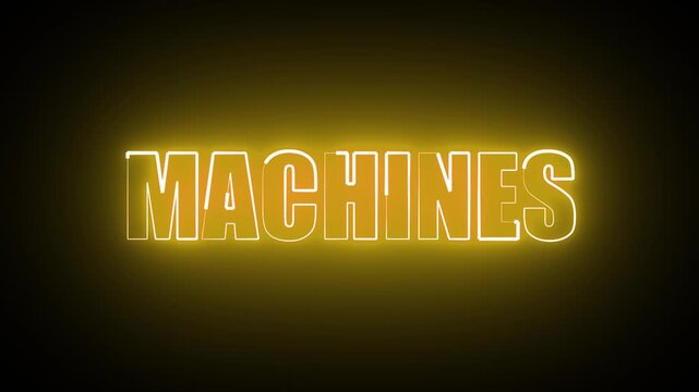MACHINES TITLE WITH NEON ANIMATION V1