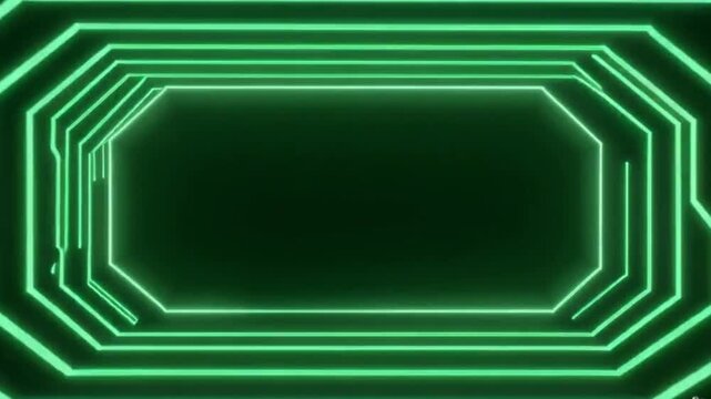 Looping green circuit-style frame with a matte finish, creating a clean, futuristic tech border.