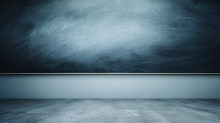 Setting up a blank chalkboard for an educational classroom environment