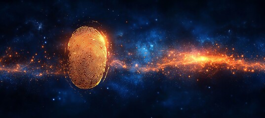 Glowing Fingerprint Technology for Secure Identity Validation in a Deep Blue Digital Universe