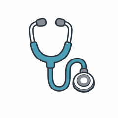 Stethoscope medical equipment illustration isolated on white background.