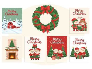 Diverse group of cartoon people with different hairstyles and expressions