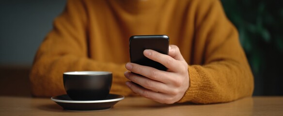 Hands checking messages on smartphone capture moments of connection in daily routine.