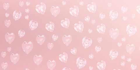 Pink background with hearts and stars perfect for romantic and celebratory designs.