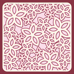 Layered paper cut Flowers. Paper cut out design. Shadow box style. 3D design.	