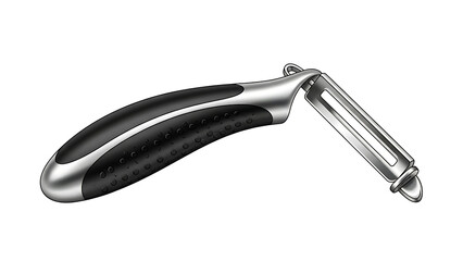 High-quality stainless steel swivel peeler with ergonomic non-slip handle for kitchen use